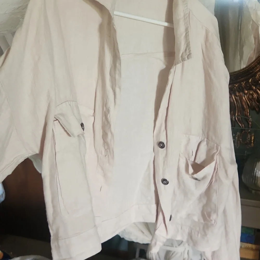 M I love linen crop jacket - Picture 2 of 2